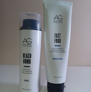 AG Hair care Fast Food Leave In Conditioner & Beach Bomb Tousled Structure Cream